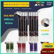 #C210-C234 KAIN TEBAL Modern Double Layer Langsir Curtain Semi Blackout Langsir Pintu Door Ready Sto