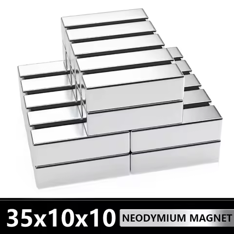 1~30Pcs Block Magnet 35mm x 10mm x 10mm N35 NdFeB Super Powerful Neodymium Magnets Strong Permanent 