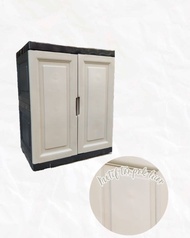 new!! lemari plastik 2 susun jumbo pintu besar/ rak plastik / bufet