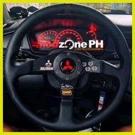 ◮ ✅ ◨ Mitsubishi Ralliart OMP Steering Wheel 14inch Available BOSS KIT ADAPTOR