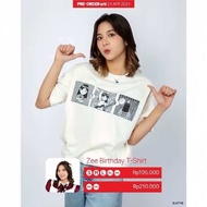 Kaos JKT48 Birthday Azizi Asadel (Zee) 2024 Kaos Member JKT48 24s~FREE STICKER