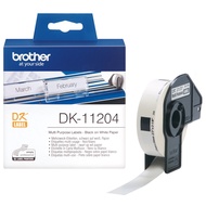 Brother DK-11204 17mm x 54mm 400 Label Roll, Multi Purpose Labels (Black On White)
