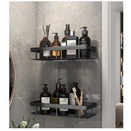 HW105- No Drill Wall Mounted Shampoo Bottle Shower Toilet Storage Rack Aluminum Bathroom Kitchen