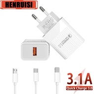 Universal Power Quick Charge 3.0 USB Charger USB To Type C/Micro/Lightning Fast Charging Cable Adapter For iPhone Samsung Xiaomi