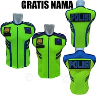 HIJAU Traffic Police Vest Thick Double MeshLintas Green Stabilo Combination biru Traffic Vest