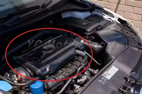 Car Accessories Carbon Fiber Engine Cover Fit For 2008-2012 Golf MK6 G*T*I Engine Cover Car-styling