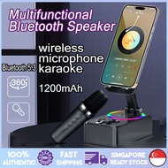 Mini Portable Karaoke Microphone Wireless Bluetooth speaker with phone With Portable Speaker Box Microphone System