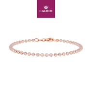 HABIB BEADS PLANET | Oro Italia 916 Rose and White Gold Bracelet GW49831124(250RW)-BI (22K Gold)