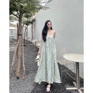 Maxi Dress 2S Blue Floating Flower ️ D031