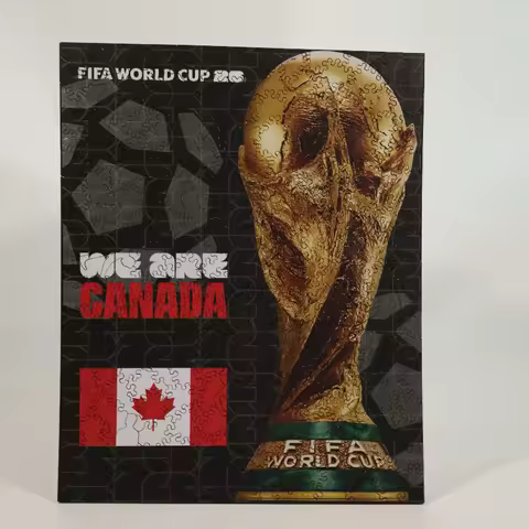 2026 FIFA World Cup Canada Wooden Jigsaw Puzzle 9.3*11.8in Collectible Souvenir for Football Fans Ad