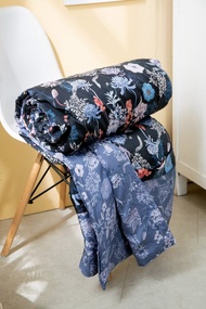 【LIFE】奧地利100%天絲 夏季涼被 雙人鋪棉兩用被 帝王黑