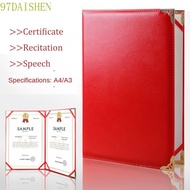 DAISHEN1 A3 A4 Art Paper Hardcover, Signing Contract Hosted Speech File Paper Page Folder, Simple Hi