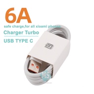 kabel data xiaomi 6A 67W/65W Mi Kabel Charger Turbo Kabel USB Tipe C Pengisian Cepat untuk Xiaomi 12