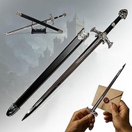 Game of Thrones Blackfyre Sword Letter Opener XL, 30 cm Targaryen Replica with Sheath, Aegon the Con