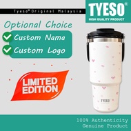 Tyeso BowWhite Tumbler 2 Cara Minum Cawan Termos Mug Kapasiti Besar Add On Custom Name Custom Logo T