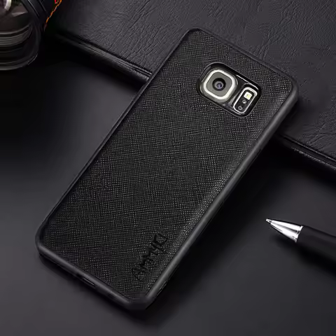 Soft TPU Silicone Case For Samsung galaxy 6 edge S7 edge Case Leather For Samsung S6 S7 edge Plus Ca