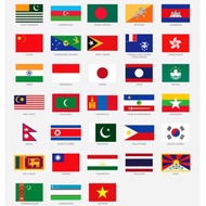 Acrylic Flag UV Print Mahar Flag Decoration Indonesia Japan Korea Taiwan