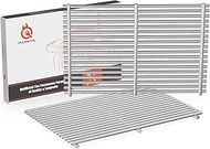QuliMetal 19.5" SUS304 /9MM Cooking Grates for Genesis 300 Series, Genesis E310 E320 E330 S310 S320 