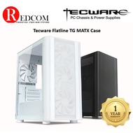 Tecware Flatline TG MATX Case - Black / White