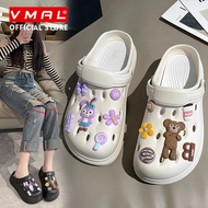 VMAL รองเท้าแตะผู้หญิงรองเท้าลำลองคุณภาพสูงเดิมพื้นนุ่มรองเท้าแบบมีรูระบายผู้หญิงอุดตันรองเท้าแตะชาย