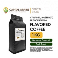 [CG] 1KG Hazelnut French Vanilla Caramel Flavored Coffee in Resealable Pouch Beans or Ground