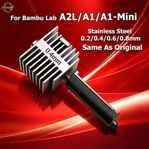 For Bambulab A1 A1 Mini A2L Hotend Set 0.4 0.2 0.6 0.8 Stainless Steel Nozzle Heating Hot End Extrud