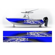 fish Sea bass Boat sticker fashion custom fish boat sticker vinyl waterproof boat wrap boats sticker
