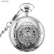 Classic carved L48 flip hollow Pocket Watch Necklace table male and female student Gift Wall watch pocket watch jingtong