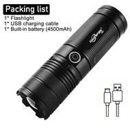 HaixnFire ไฟฉาย G45ไฟชาร์จusb สำหรับตั้งแคมป์แบบขยายได้4500ลูเมนโคมไฟบาร์บีคิว