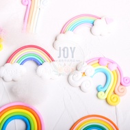 Soft clay star love rainbow cake bakery decoration DIY accessories