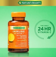 Natures Bounty Immune 24 Hour + ให้การสนับสนุนภูมิคุ้มกันด้วยวิตามินซีนตลอด 24 ชั่วโมง 50 เม็ดเจล