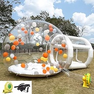 Inflatable Bubble House, Bubble Tent for Kids Party Balloons Clear Inflatable 10ft Dome for Home Party, Malls, Parks Event Exhibition (10ft Dome, 6ft Tunnel)