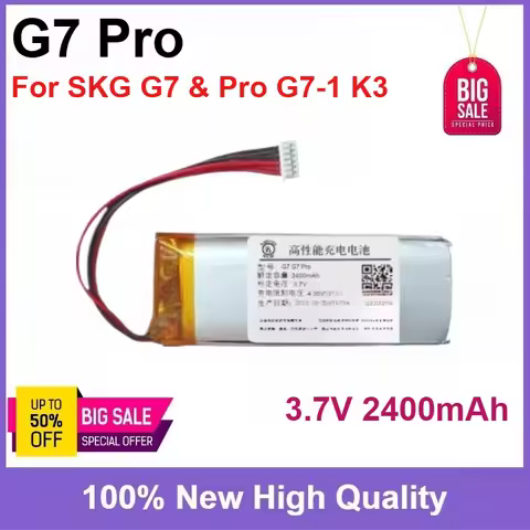Brand New 3.7V 2400mAh ‌Neck Massager Replacement Battery High Quality For SKG G7 & Pro G7-1 K3