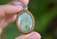 63克拉剛玉之影 藍寶石 Macrame 項鍊 854