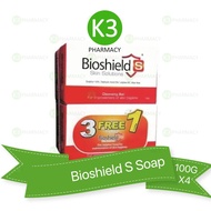 Bioshield S Skin Solutions Anti-Acne Cleansing Bar (Normal-Oily Skin) 100g x 4