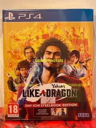 （中古二手）PS4遊戲 人中之龍 7 光與闇的去向 YAKUZA LIKE A DRAGON 如龍7 YAKUZA 7 （ Day Ichi Steelbook Edition）歐版中英文版 鐵盒版