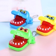 8cm mini crocodile dental examination toy in many shapes with easy-to-carry keychain