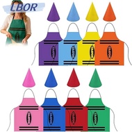 LBOR Crayon Themed Gnome Set, Funny Fancy Dress Crayon Apron,  Cleaning Art Craft Activity Colorful 