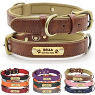 CustomLeatherCollarwithNamePlate-PersonalizedCollarforswithLaser-EngravedNameplate-PUFauxLeatherwith