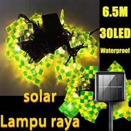 ⭐️Spot Delivery⭐️Lampu Raya Ketupat 30LED 6.5M Hari Raya Decoration Light Solar Waterproof Light Str