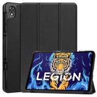 全城熱賣 - 適用於聯想 Legion Y700 三折支架卡斯特紋平板皮套（黑色）