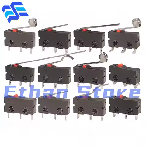 10PCS KW11 Micro Switch 2/3Pin NO/NC Mini Limit Switchs 5A 250VAC KW11-3Z Roller Arc lever Snap Acti