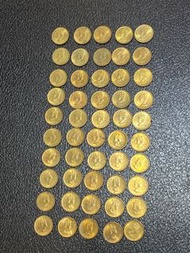 50個1972年香港五仙女皇硬幣（半新舊）