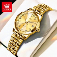 OLEVS Jam Tangan Perempuan Wanita Gold Watch For Women Waterproof Stainless Steel Original Quartz Calendar Luminous Ladies Wrist Watches With Box