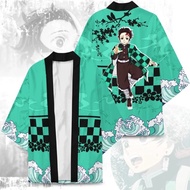 Anime Kimetsu no Yaiba COSPLAY Kimono Zenitsu Tanjirou Cosplay Haori Cardigan Casual Tops**&&