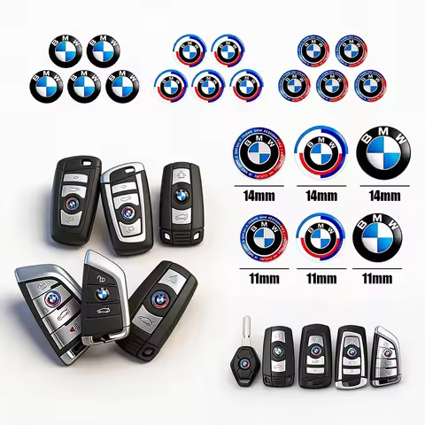 11/14mm Car Key 3D Aluminum Logo Replacement Sticker Accessories For BMW E90 G80 M3 G30 M5 F82 F83 F
