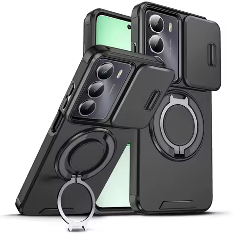 For Realme 14X Case Realme C75 Cover Realme c73 c71 14x Magnetic Ring Armor Slide Camera Lens Case M