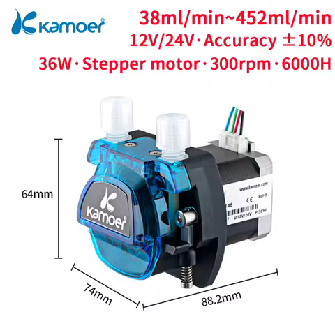 Kamoer 160ml/min KCM 300RPM Peristaltic Pump 24V Stepper Motor Dosing Pump Liquid Transfer Pump for 