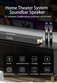 JY Audio รุ่น 600K เครื่องเสียง ร้องคาราโอเกะได้ 3D Surround &amp; Dolby Home Theater Bluetooth Karaoke Sound Bar 200W มีไมค์ไร้สาย 2 อัน เพิ่มพลังเสียงให้ทีวี ประกัน 1 ปี