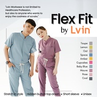 Lvin] Flex Fit - Baju SCRUB MEDICAL SCRUB SUIT DOCTOR'S SCRUB FOR MAN &amp; WOMEN/Baju OKA/Baju Jaga/Set Of OKA OK Nurse/Doctor Short Sleeve Pants [Export]